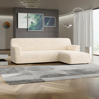 Stretch Pet Friendly Chaise Sectional Sofa Slipcover - Washable Couch Cover Furniture Protector