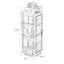 Vitrines en bois massif brun noisette