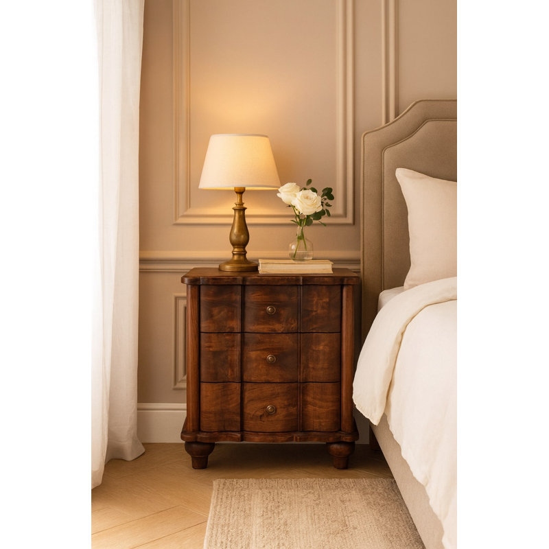 Solid Wood Rectangle Accent Cabinet