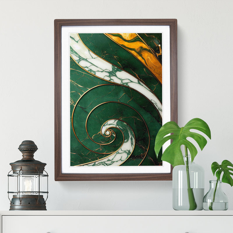 Sensational Abstract No.3 - Framed Print, 64cm H x 46cm W x 2cm D, Walnut