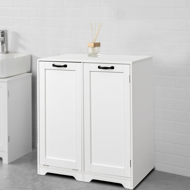 Armoire de rangement pour la salle de lavage moderne blanc avec armoire inclinable et tablettes de rangement