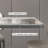 Rectangular stainless steel dining table set-106452885