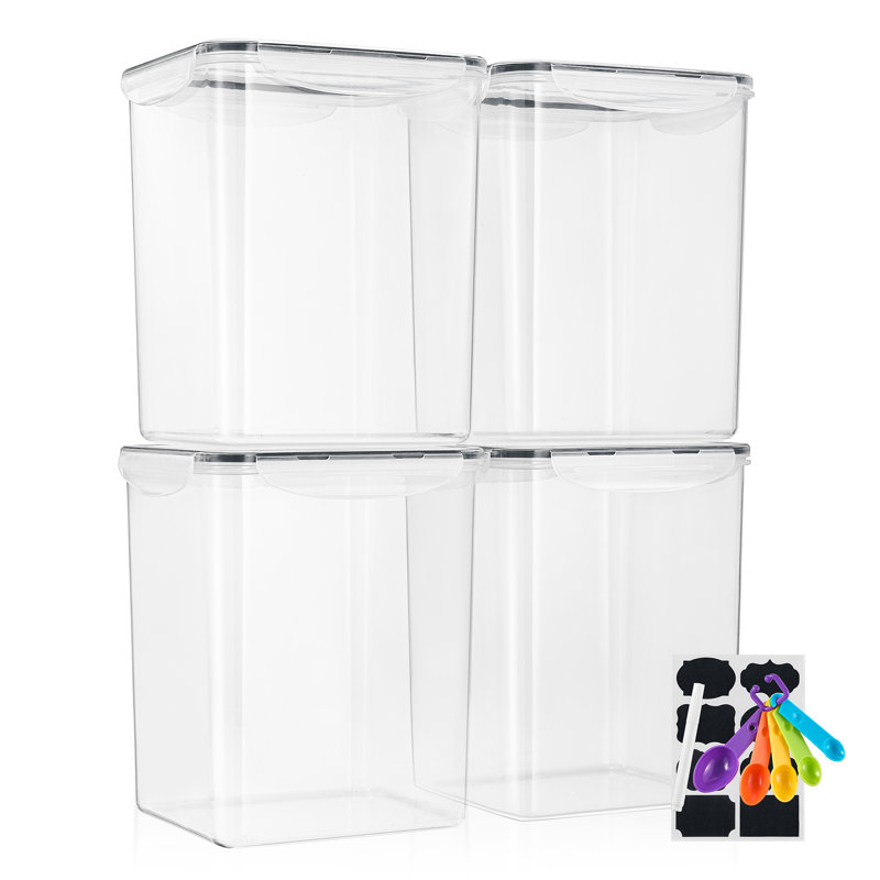  Ensemble de 4 contenants alimentaires hermétiques avec couvercles (5 pte / 170 oz)