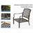 Outdoor Table And Chairs , Removable Navy Blue Cushions, Construction For Lawn Metal Patio Furniture Ergonomic Design With Soft Garden Living Area