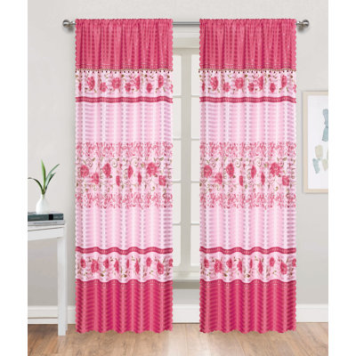 Paire de rideaux obscurcissant avec passe-tringle Floral