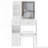 29.2" Small Size Left Drawer Desktop Vanity Table with Cushioned Stool and Brightness Adjust LED Mirror-113847158