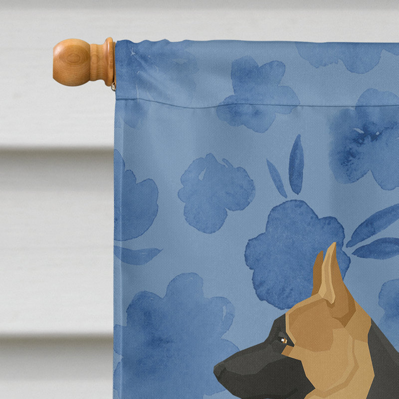 Caniche en polyester à 2 côtés 40 x 28 po standard welcome drapeau maison, Berger allemand 1