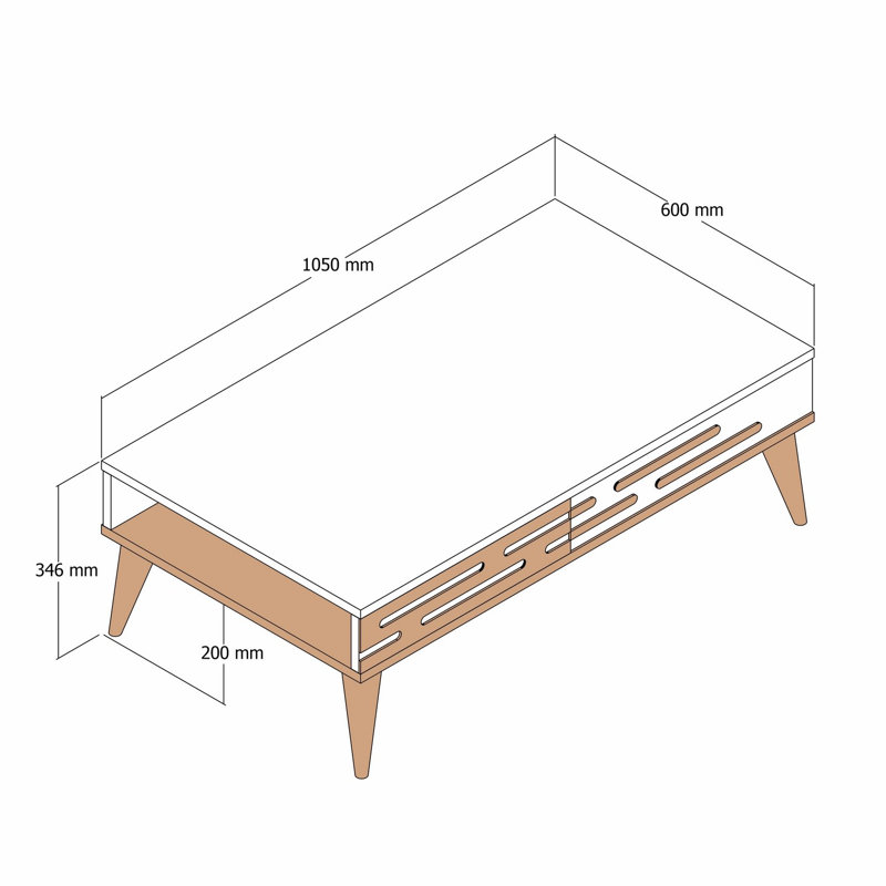Glorias Coffee Table, Walnut/Anthracite