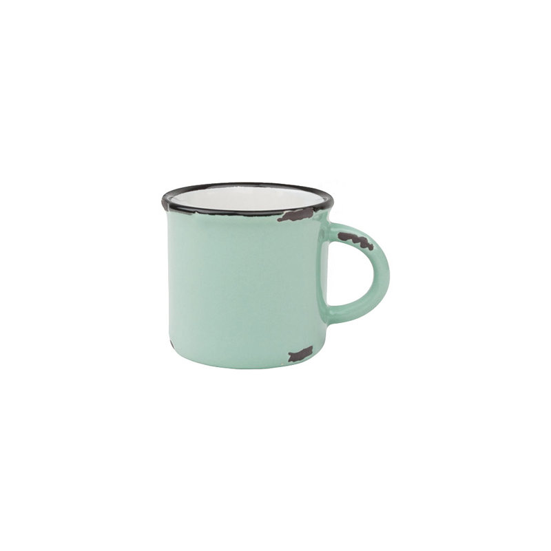Tasse à espresso en grès 4 oz Canvas Home, Pois vert