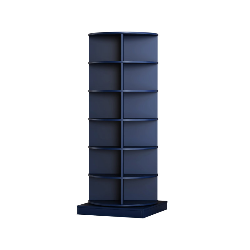 Smoke Blue 360 Rotating Shoe Closet, 6 Layers, Stylish, For Living Area, American Antique Design Cabinet, Whole Family, Saves Space,