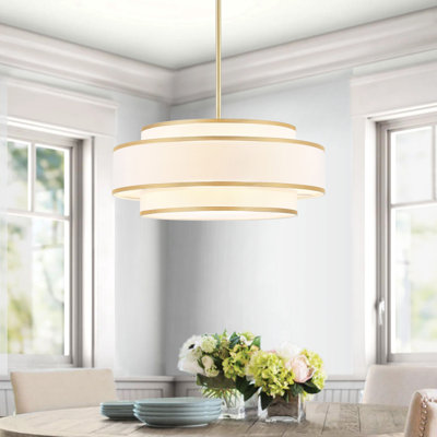 Aasim 18" Modern 4-Light Tiered Drum Chandelier