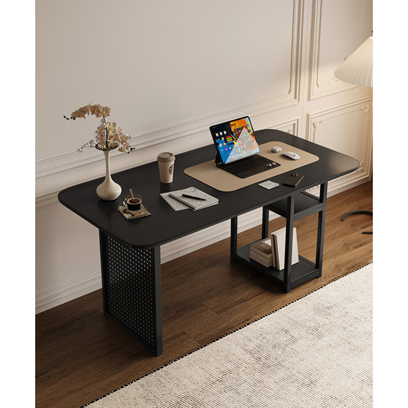 Bureau de table Minimalist Modern, Noir, H 29,5 po x l 51,2 po x P 23,6 po