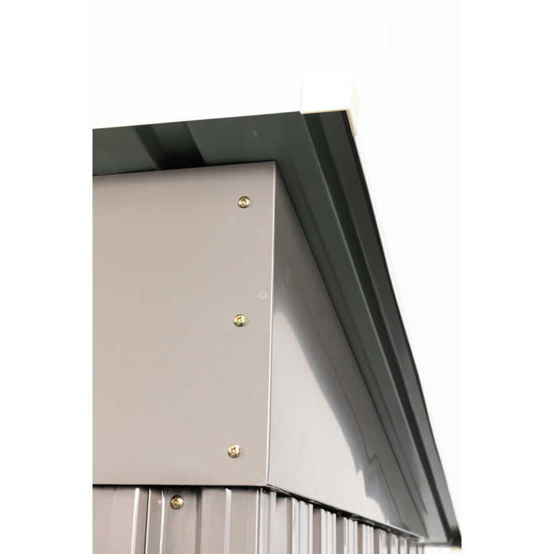 Remise d'extérieur en métal de 6 pi x 4 pi avec fer galvanisé - Structure de rangement robuste, panneaux, facile à assembler