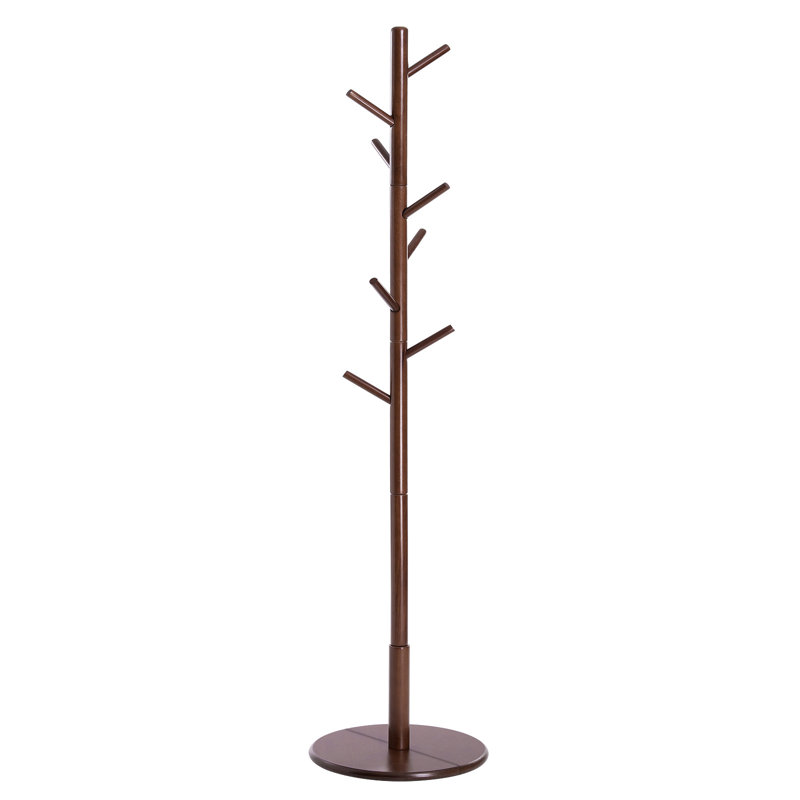 Solid Wood Freestanding 7 - Hook Coat Rack, 3 Height Options