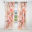 Rideau occultant floral moderne cerisier rose moderne VI-285609083