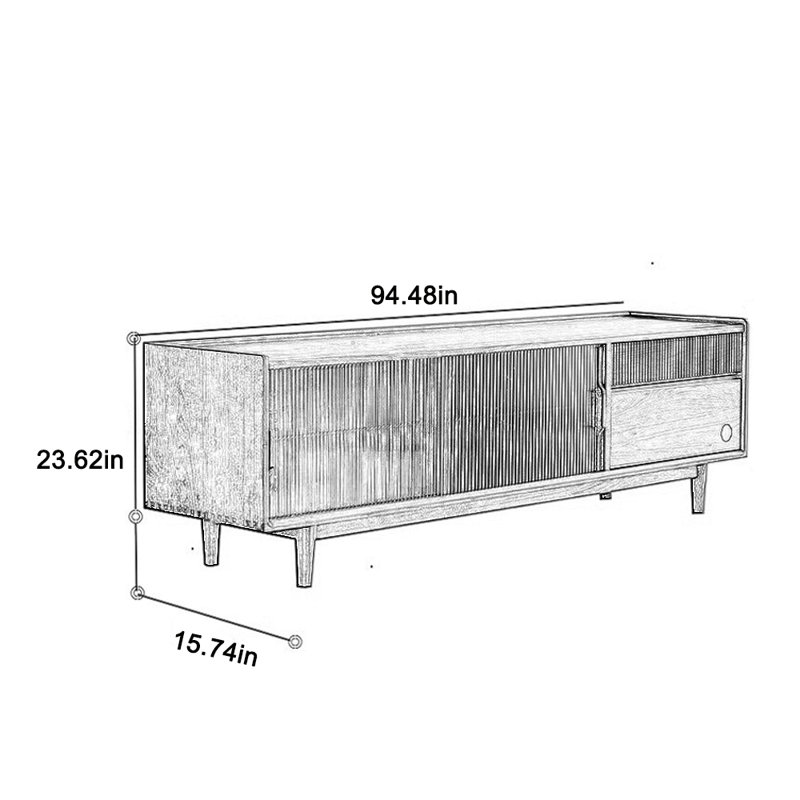 Modern TV Stand with Adjustable Shelves