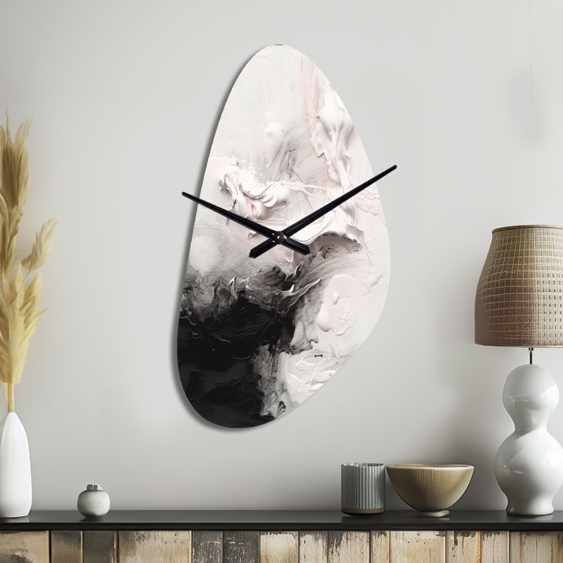Acey - Fall Shape Large White Wall Clock - Unique Shape, Grand