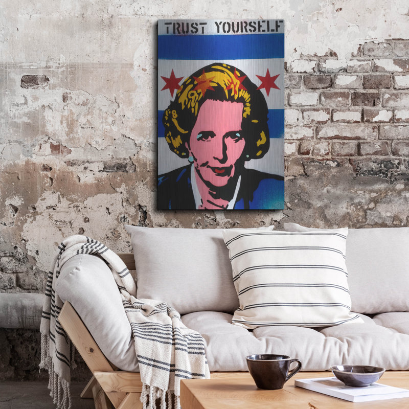 «Trust Yourself» par Abstract Graffiti, art mural, H 36 po x l 24 po