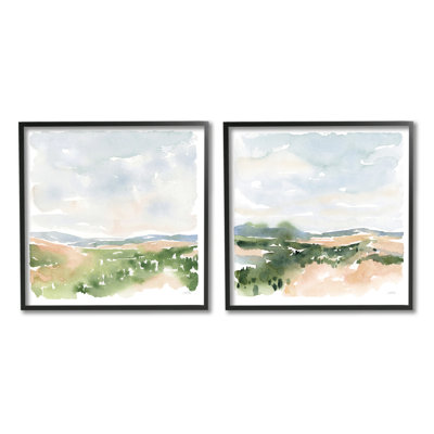 Doux arbre, paysage aquarelle doux
