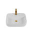 Lavabo de comptoir rectangulaire en céramique deux (tant que fini blanc) certifiée CUPC