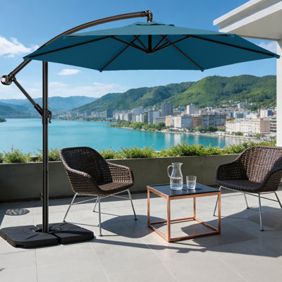 10ft Offset Patio Umbrella, Cantilever Umbrella, Hanging Outdoor Umbrellas