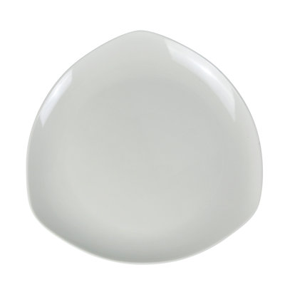 Yanco Milando Triangle Coupe Melamine Dinner Plate In White