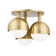 Foster - 3-Light Semi-Flush - Aged Brass Finish - Opal Glass