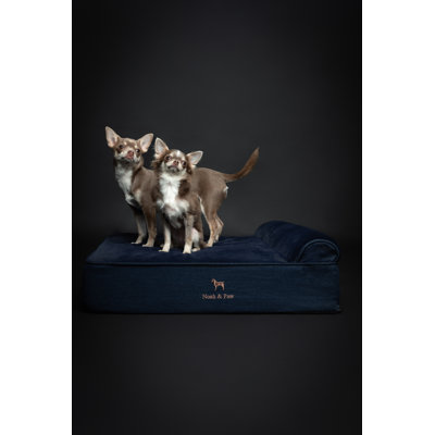 Large Dog Bed, Orthopedic Dog Beds, Eggshell Memory Foam Infused with Cooling Gel, Waterproof, Machine Washable, Includes Inner Cover (Denim Collection)