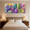 Plantes et fleurs, cactus coloré, ensemble de 3 reproductions d'art sur toile