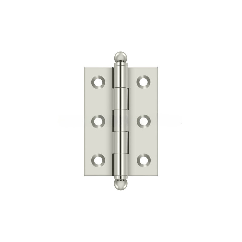 2.5'' x 1.69'' Butt Bearing Hinge, Polished Nickel