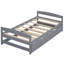 Lit plateforme simple avec lit gigogne gris mobile - Espace de stabilité de la chambre à coucher dans Organisation Aid