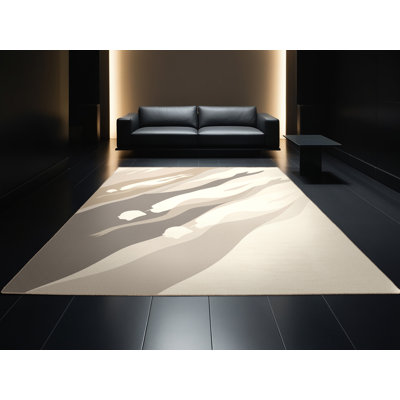 Tapis de natation minimaliste paralympique beige Soft Plush Eilers - reliure beige
