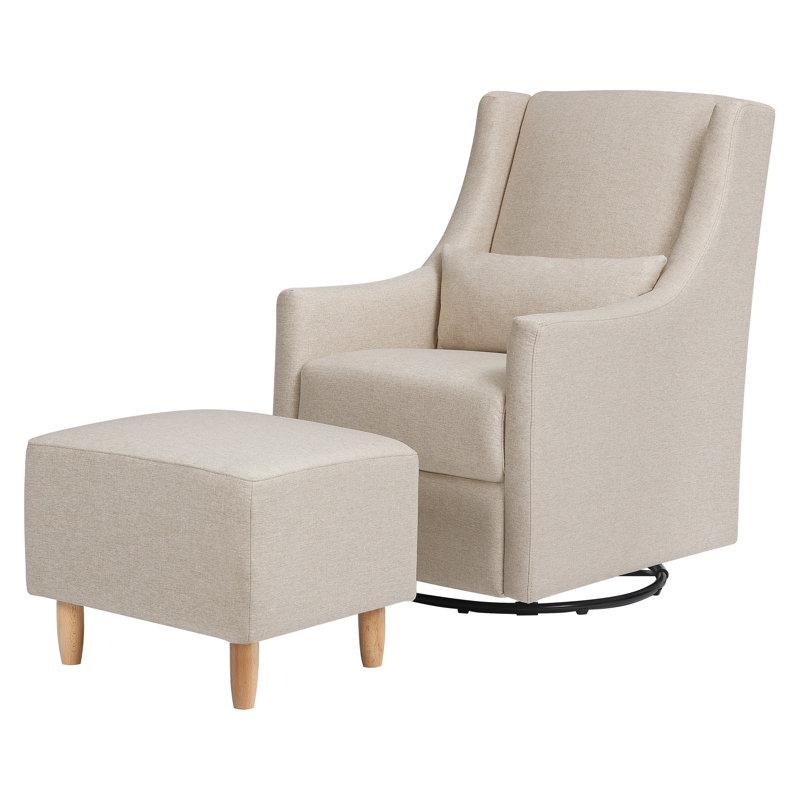 Toco Swivel Glider with Ottoman Set, Performance Beach Eco Weave