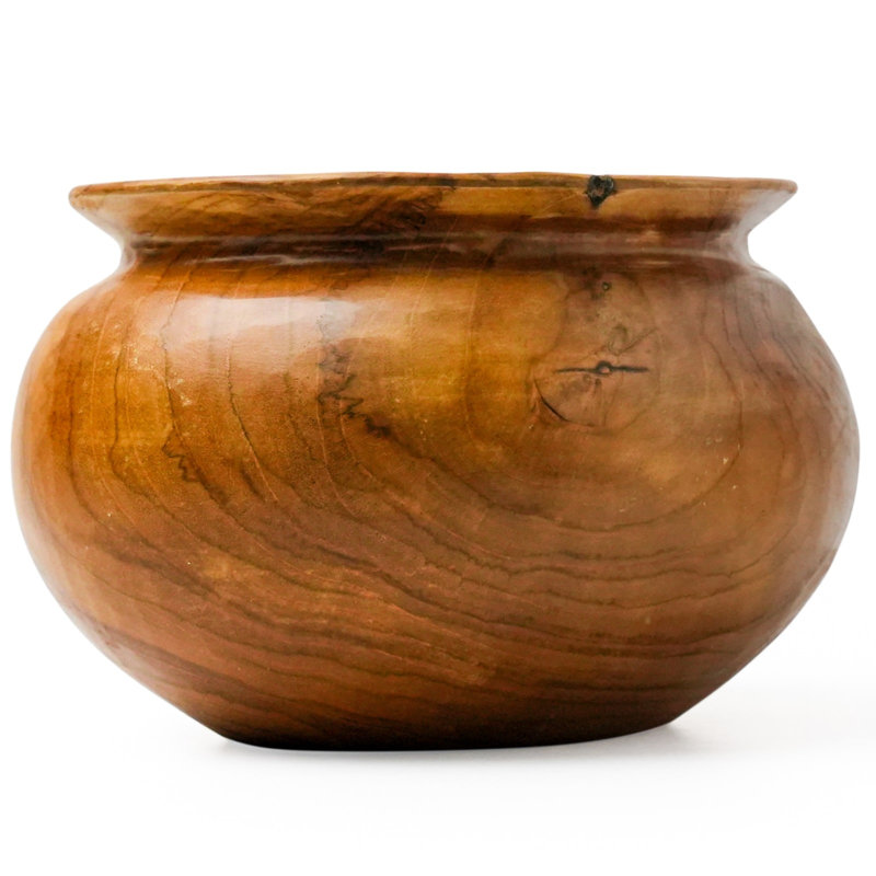 Dailley Handmade Wood Table Vase, 6" H x 8" W x 8" D