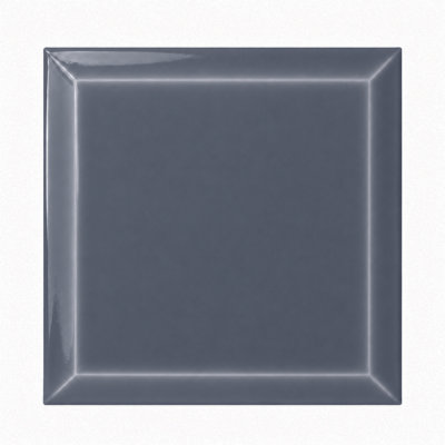 Inked 6" x 6" Glossy Gray Beveled Subway Wall Tile