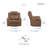Neleh 38" Transitional Manual Reclining Chair with Space-Saving Wall-Hugger Design & Polished Microfiber Upholstery-1228696466