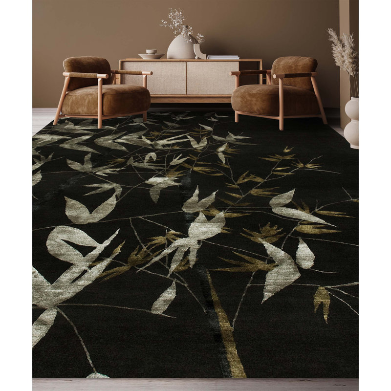 Floral Area Rug, Rectangle 6' x 9'