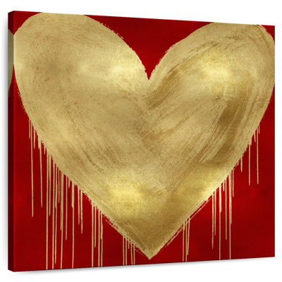 Hardie Big Hearted Gold sur fond rouge