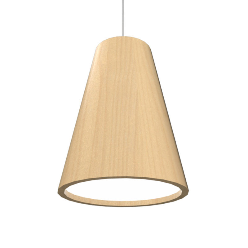 Luminaire suspendu simple 1 lumière Empire, Érable