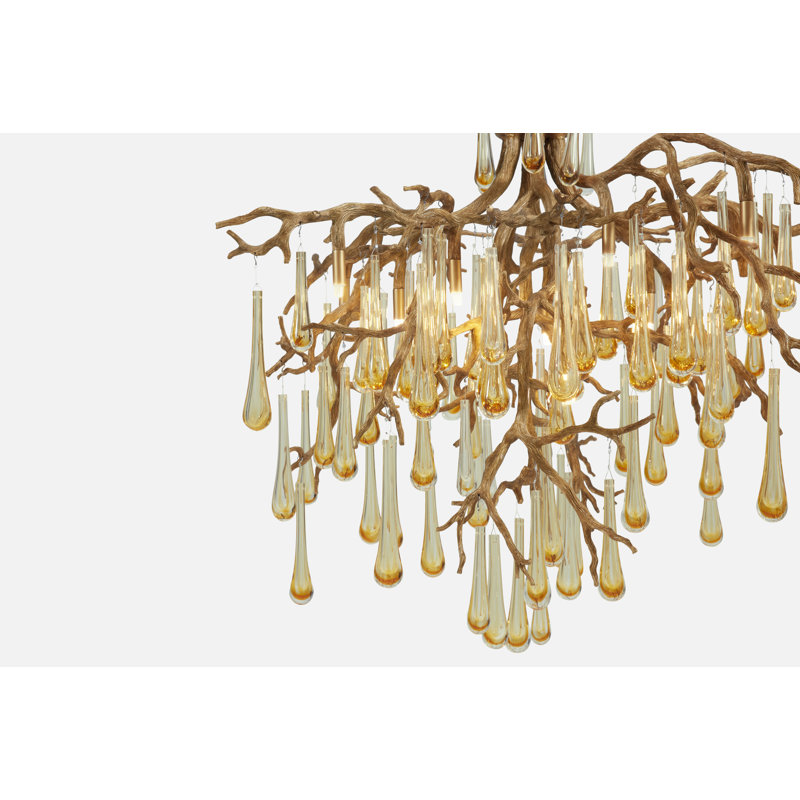 TA Illuminations Aluminum Novelty Chandelier, 37.25" H x 47.25" W x 47.25" D, 12 Lights