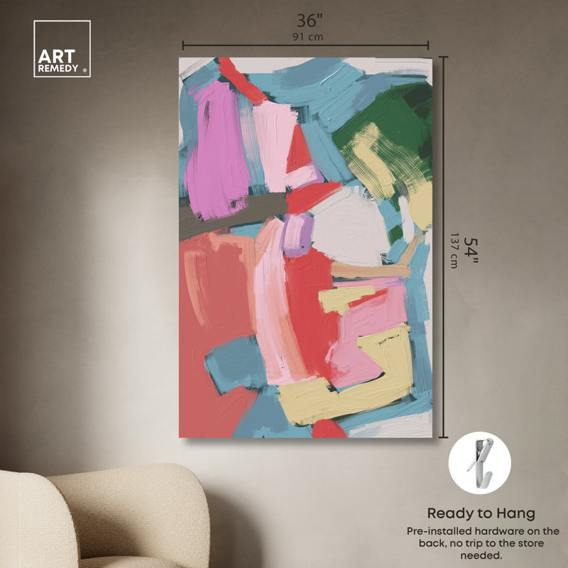 Miles Away Retro Modern Abstract Canvas Wall Art