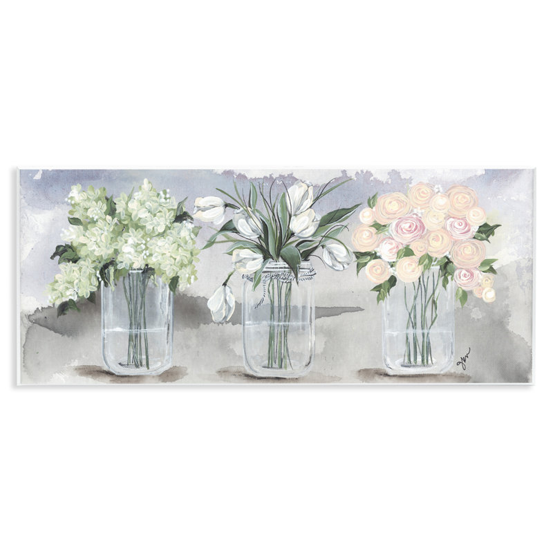 «Mason Jar Flower», plaque murale par Aquarelle