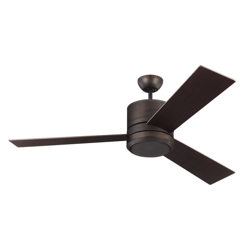 Ventilateur de plafond standard à DEL Tulsi avec télécommande et ensemble d'éclairage inclus, Bronze romain avec pales bronze