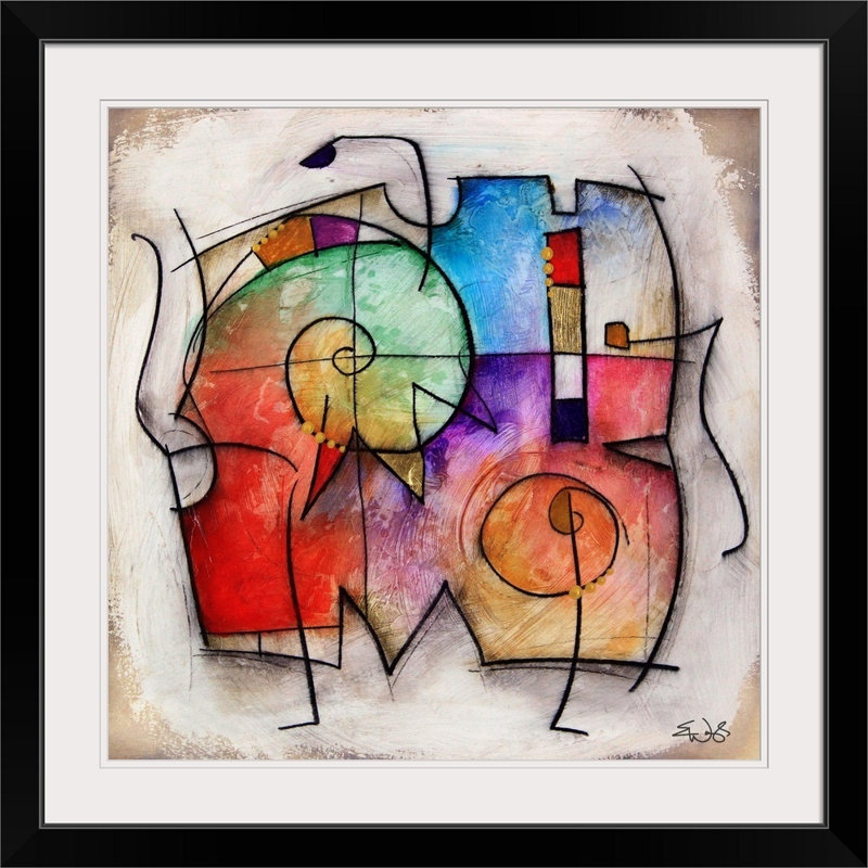 Malveaux «Galaxy III» par Brittiney, impression, H 28 x l 28 po x P 1 po, Cadre noir