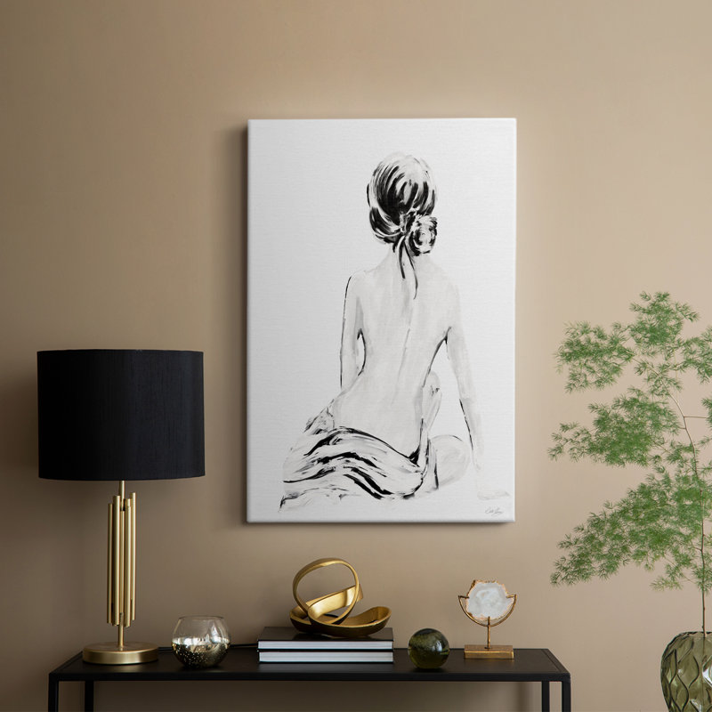 Impressionniste doux nu I - galerie Cavas enveloppé, H 18 po x l 12 po