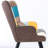 Kohlson Tufted Quilted  Wingback Chair and Ottoman-1992808889