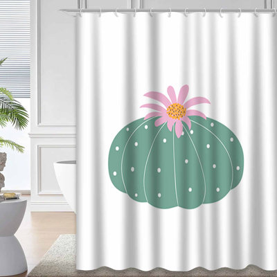 Rideau de douche imperméable Desert Bloom Boho Cactus