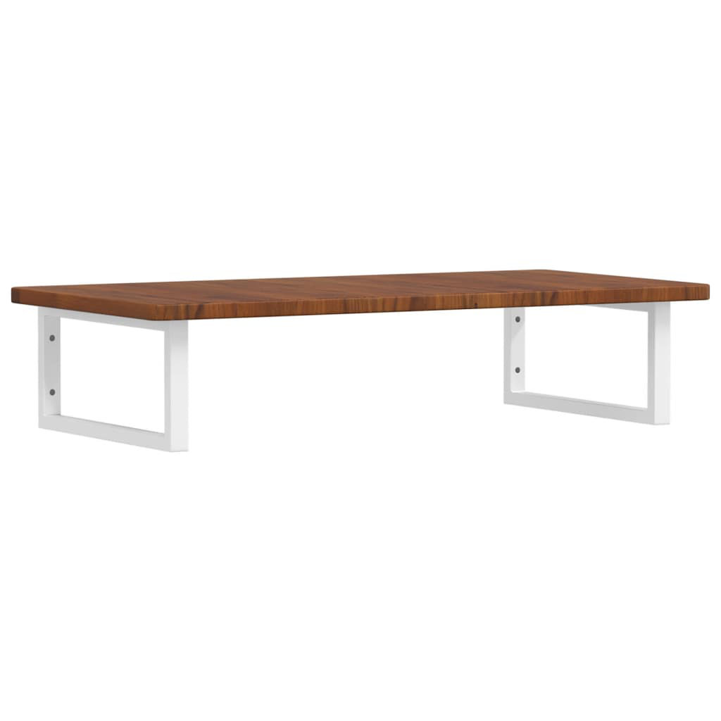 Brayden Studio Basin Shelf Wall Mounted Steel And Solid Wood Oak