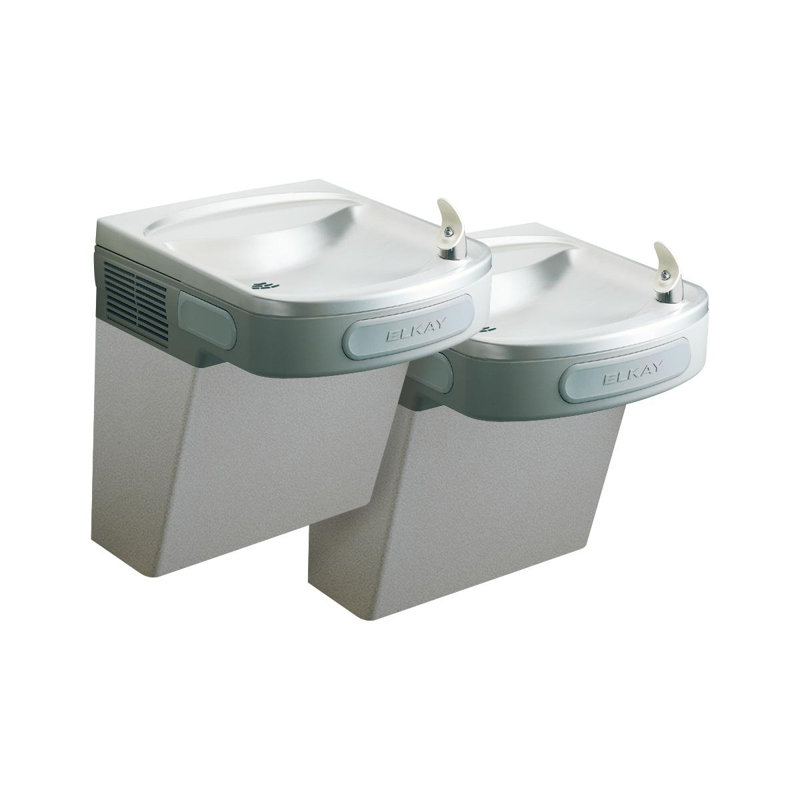Elkay Versatile Cooler Wall Mount Bi-Level ADA Non-Filtered, 8 GPH Light Grey Granite