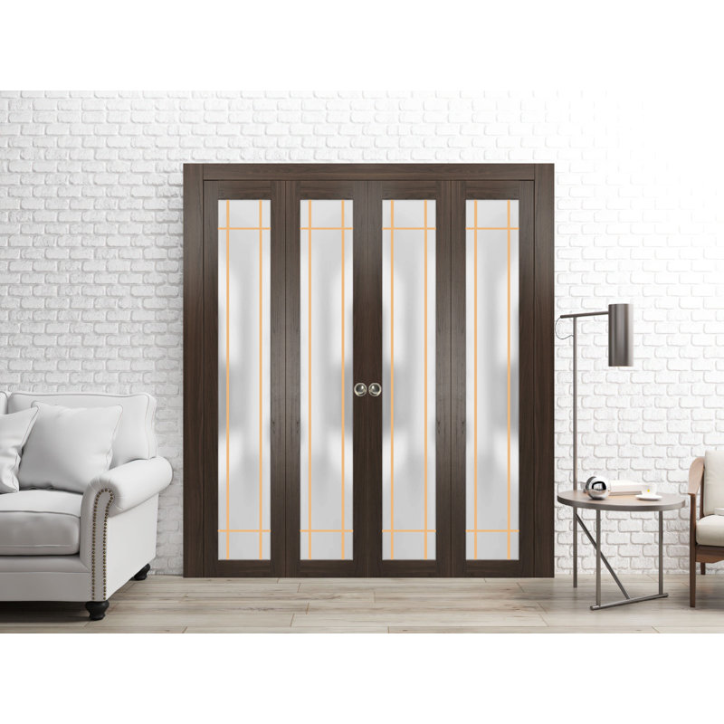 Porte pliante à panneaux en bois, 72 po x 80 po